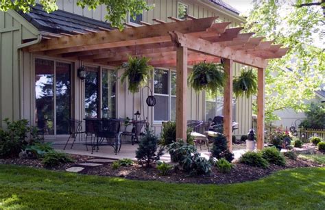 Modern Wood Pergola Attached To House Google Search Pergola