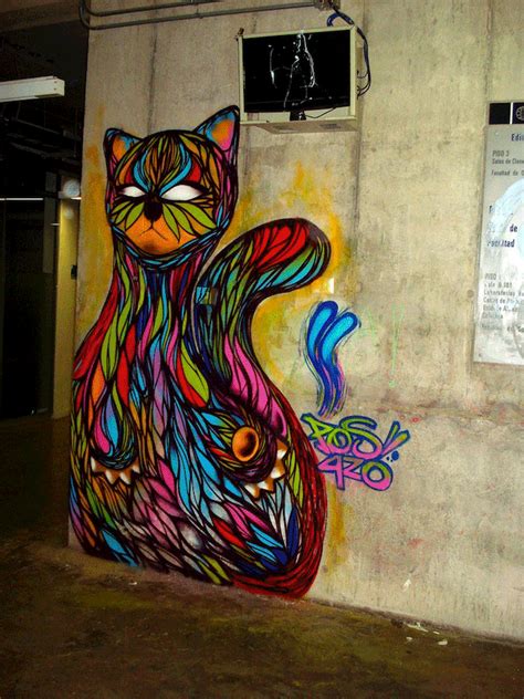 Mesmerizing Graffiti  Of Hypnocat