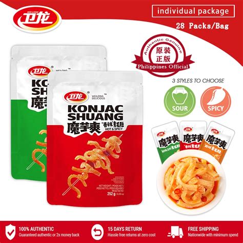 Weilong Konjac Shuang G Spicy Strips Snack Original Flavor Sticks