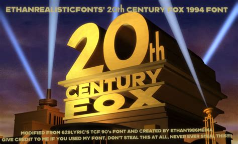 1994 20th Century Fox Font By Ethan1986media On Deviantart