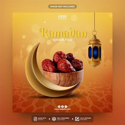 Premium Psd Ramadan Special Food Social Media Post Template Design