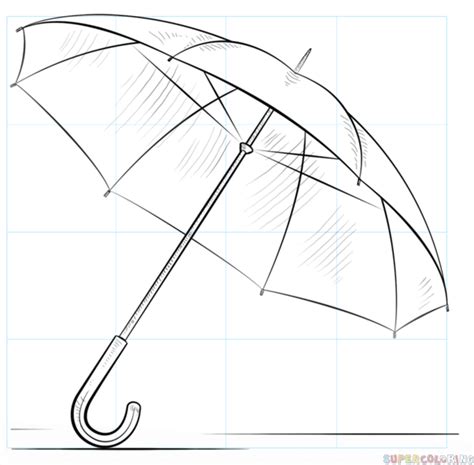 How To Draw An Umbrella Step By Step Drawing Tutorials