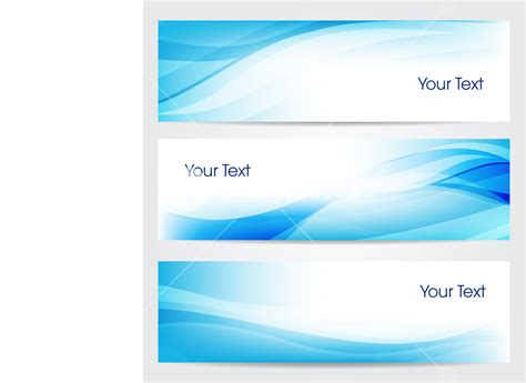 Vector Illustration Of Banners Or Website Headers With Abstract Wave