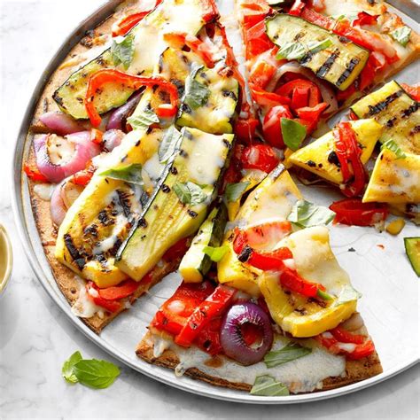 Grilled Garden Veggie Pizza Recipe How To Make It Taste Of Home