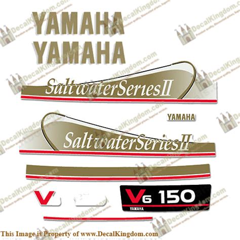 Yamaha 150hp Saltwater Series Ii Decals Gold