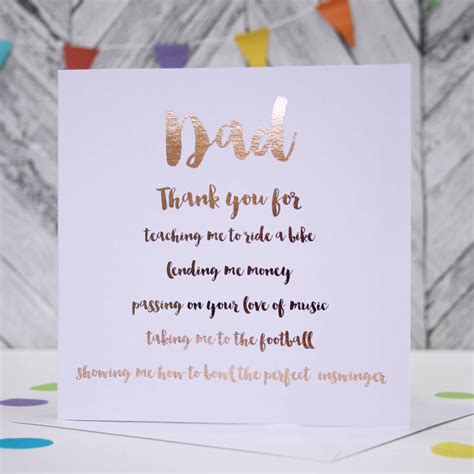 Personalised Thank You Fathers Day Card By Apple Of My Eye Design