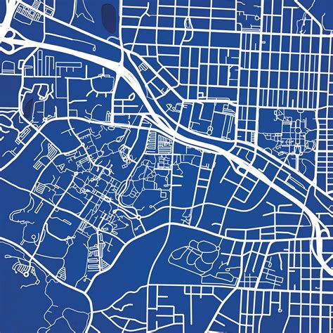 Duke University Campus Map Art City Prints