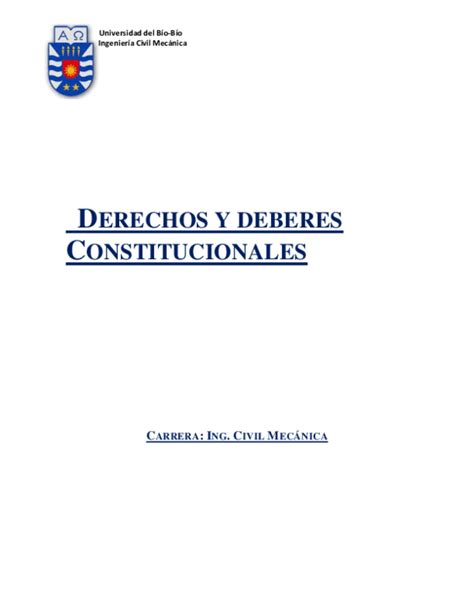Doc Derechos Y Deberes Constitucionales Andres Gabriel