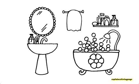 Some bathroom coloring may be available for free. Bathroom Shower Coloring Pages - Segar Ceria
