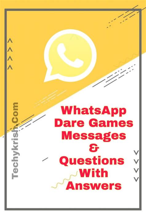 Maybe you would like to learn more about one of these? Best WhatsApp Dare Games, Messages and Questions with ...