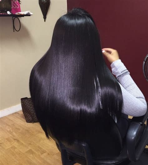 brazilian straight dyed jet black and silked to perfection violet black hair color soft black