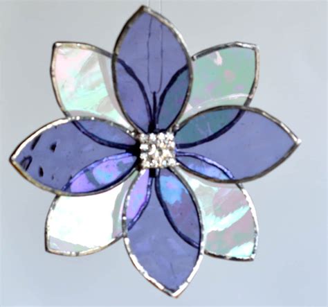Stained Glass Suncatcher Flower With By Baycreationsbywendy