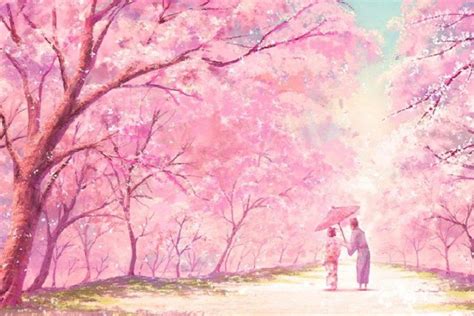 High Quality Anime Pink Aesthetic Wallpaper Desktop Download Free Mock Up