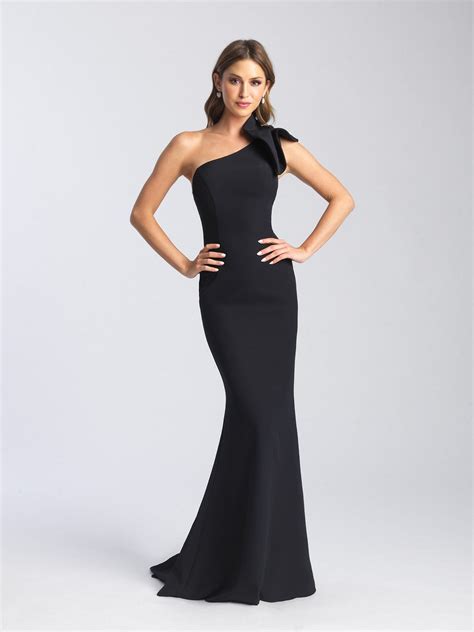 Don't see your favorite business? Madison James - 20-366 Bow Accent One Shoulder Fitted ...