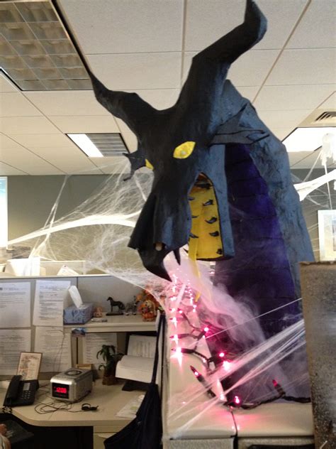 My Paper Mache Maleficent Dragon On Display At Work For Halloween