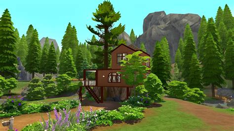 Magic Treehouse Speed Build The Sims 4 Realm Of Magic Glimmerbrook