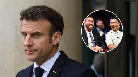 French President Emmanuel Macron Chooses Cristiano Ronaldo Over Lionel
