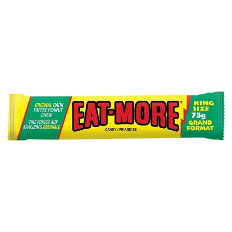 Eat More Candy King Size Original Dark Toffee Peanut Chew 75 G Giant