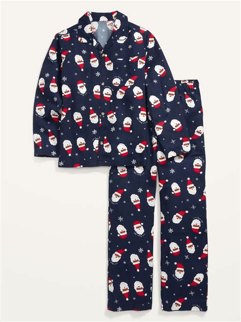 Old Navy Gender Neutral Matching Flannel Pajama Set Old Navy 2021 Santa Walnut Regular Size M