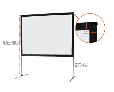 celexon Folding Frame screen 203 x 152cm Mobile Expert, front