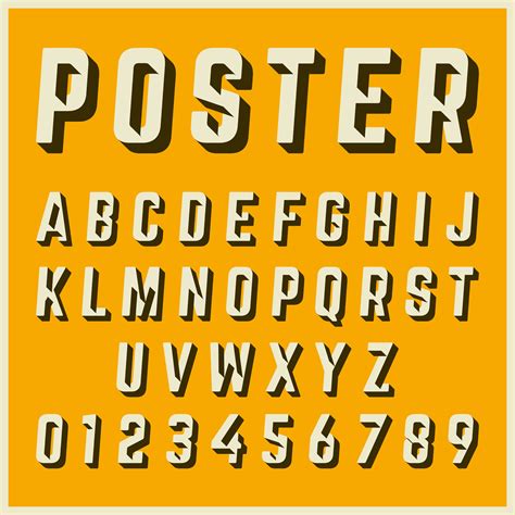 Poster Fonts Alphabet
