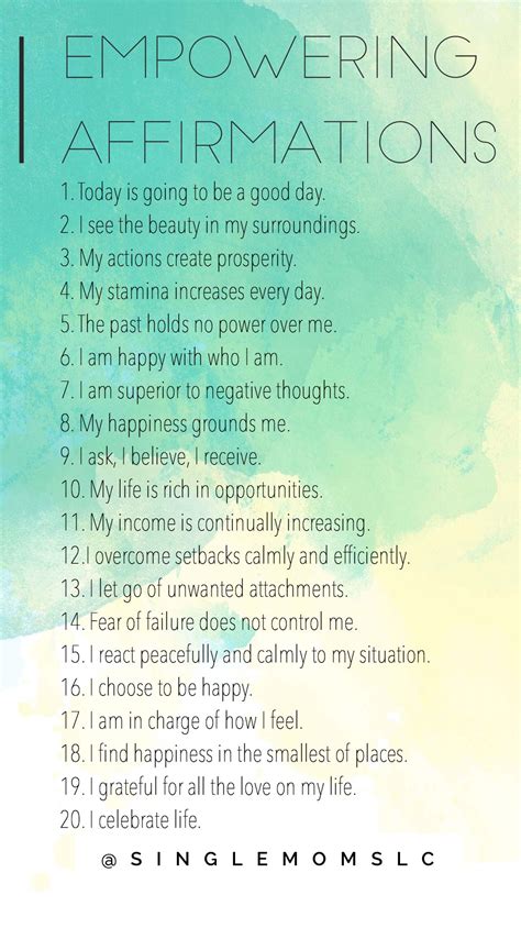 Empowering Affirmations Positive Self Affirmations Positive