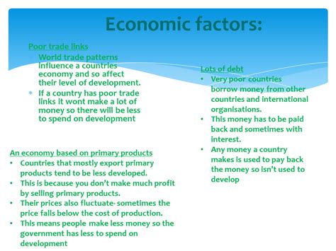 Too much money in the economy leads to. Factors influencing development