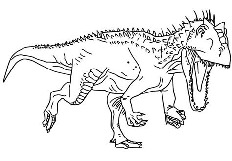 Coloriage Jurassic World La Colo Du Crétacé Indominus Rex 7