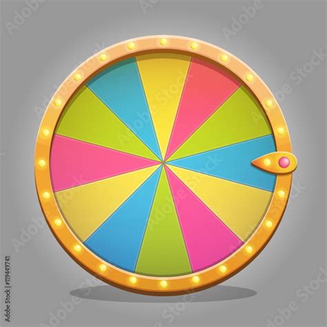 Shiny Wheel Of Fortune Design Element For Game Ui And Graphic Design
