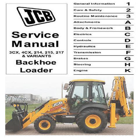 Jcb 3cx 4cx 214 215 217 Backhoe Loader And 444 Dieselmax Service Manual