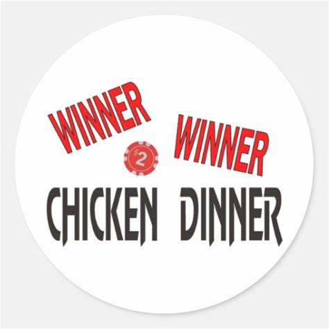 Winner Winner Chicken Dinner Classic Round Sticker Zazzle