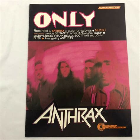 Anthrax Only Sheet Music Tab Guitar Vocal 1993 Zomba Ebay