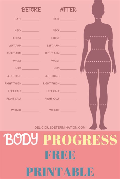 Printable Body Measurement Chart In Body Measurement Chart Body Chart Excersise