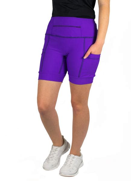 Purple Anti Ride Athletic Shorts With Pockets Perfect For Running