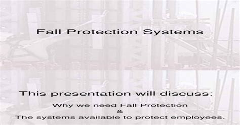 Aiha Fall Protection Systems Pdf Document