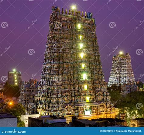 Madurai Temple De Meenakshi Dinde Image Stock Image Du Sculpture