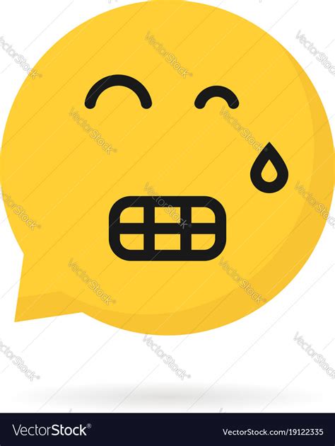 Tension Emoji Speech Bubble Logo On White Vector Image