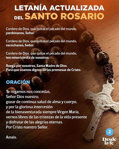 Letanía Del Santo Rosario Completa Y Actualizada Desde La Fe