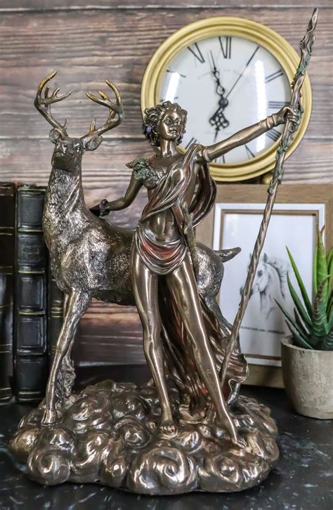 Buy Ebros Greek Roman Goddess Of The Hunt Moon And Nature Diana With Stag Statue Artemis The