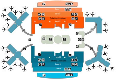 Mco Terminal Map Orlando Airport Terminal Map Florida