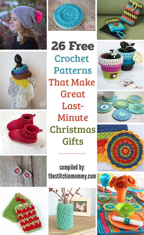 26 free crochet patterns that make great last minute christmas ts the stitchin mommy