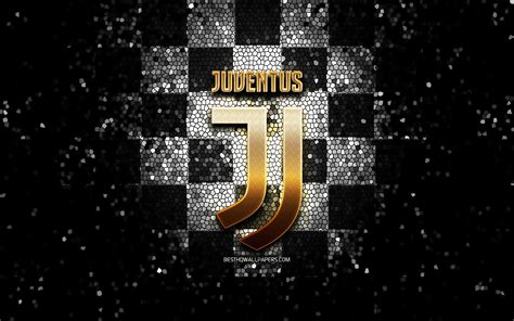 Juventus wallpapers with the logo of football club juventus f.c. Download wallpapers Juventus FC, glitter logo, Serie A ...