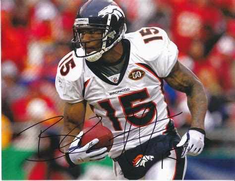 Denver Broncos Brandon Marshall Signed Photo 8x10 Coa