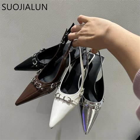 Suojialun Sand Lia Feminina Nova Marca Moda Fivela Deslizamento