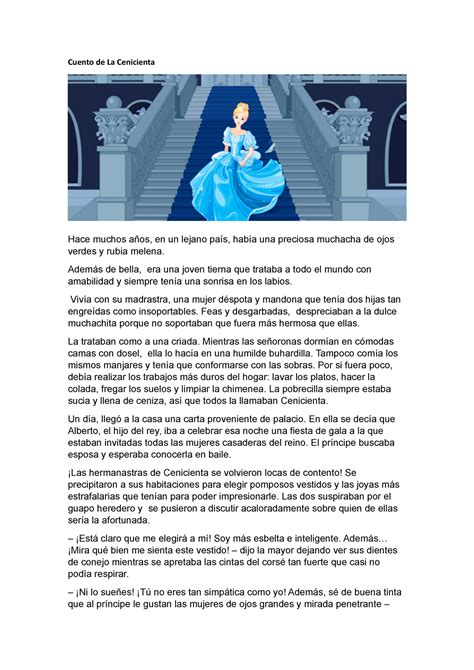 Aprender Acerca 48 Imagen Cuento De Cenicienta Con Capitulos Escrito