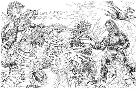 In stock at san leandro, 1919 davis st. Here are the pencils for the 1st 2 pages of Kaiju Wars ...