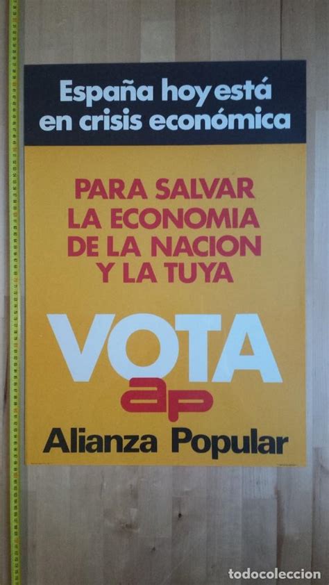 Alianza Popular Elecciones Generales Comprar Carteles Antiguos
