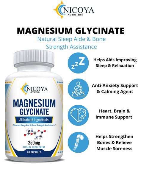 Magnesium Glycinate Sleep Stress Anxiety Relief Nicoya Nutrition