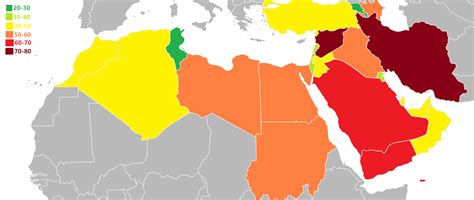 Map Of North Africa And West Asia According To The 2021 World Press