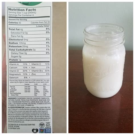 Homemade Cashew Milk Nutrition Facts Besto Blog